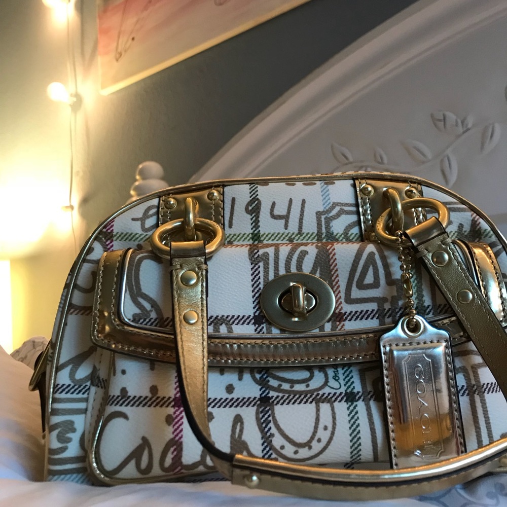 Gold Coach Poppy Hand Bag